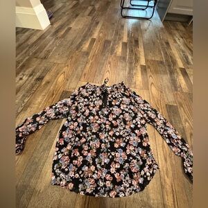 Ricki's Black Floral Blouse